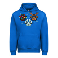 Cobalt Christmas paws Urban Hoodie - RanaPortraitStore