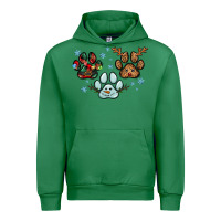 Emerald Christmas paws Urban Hoodie - RanaPortraitStore