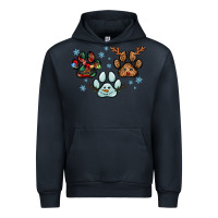 Navy Christmas paws Urban Hoodie - RanaPortraitStore