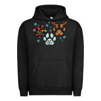 Pigment Black Christmas paws Urban Hoodie - RanaPortraitStore