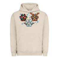 Pigment French Oak Christmas paws Urban Hoodie - RanaPortraitStore