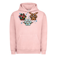 Pigment Salmon Christmas paws Urban Hoodie - RanaPortraitStore