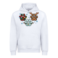 White Christmas paws Urban Hoodie - RanaPortraitStore