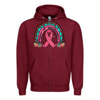 Burgundy ribbon rainbow Zipper Hoodie - JahusDesignShop