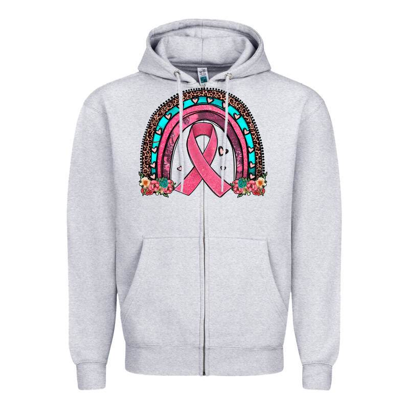 Ribbon Rainbow Zipper Hoodie by JahusDesignShop | Teevron