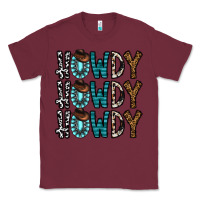 Burgundy howdy howdy howdy Classic Tee - CowhideDigitalArt
