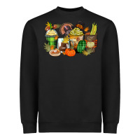Black thanksgiving coffee cups Heavyweight Sweatshirt - Zillion Design Studio
