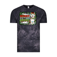Cloud Black merry and bright husky farm  background Vintage Tee - RanaPortraitStore