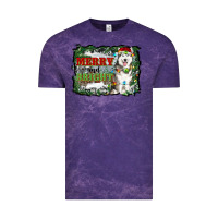 Cloud Purple merry and bright husky farm  background Vintage Tee - RanaPortraitStore
