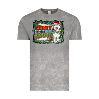 Cloud Rock merry and bright husky farm  background Vintage Tee - RanaPortraitStore