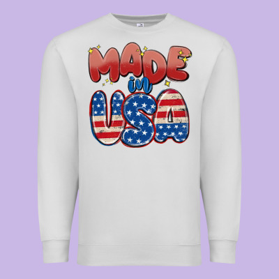 Made In Usa Premium Sweatshirt Designed By Maliassmallbusiness