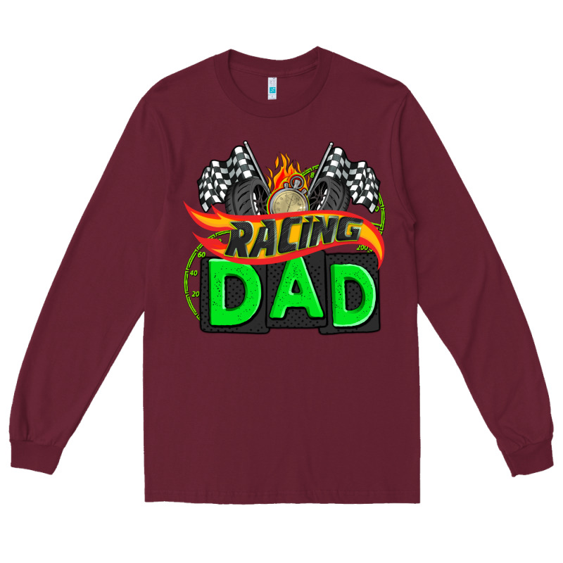 Racing Dad With Racing  Equipment Long Sleeve Tee by AdoDesignShop | Teevron