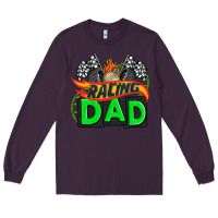 Plum racing dad with racing  equipment Long Sleeve Tee - AdoDesignShop