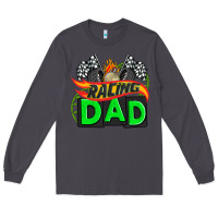 Smoke racing dad with racing  equipment Long Sleeve Tee - AdoDesignShop