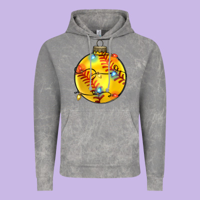 Christmas  Softball Vintage Hoodie Designed By Zillion Design Studio
