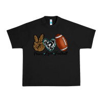 Black peace love football Urban Heavy Tee - RanaPortraitStore