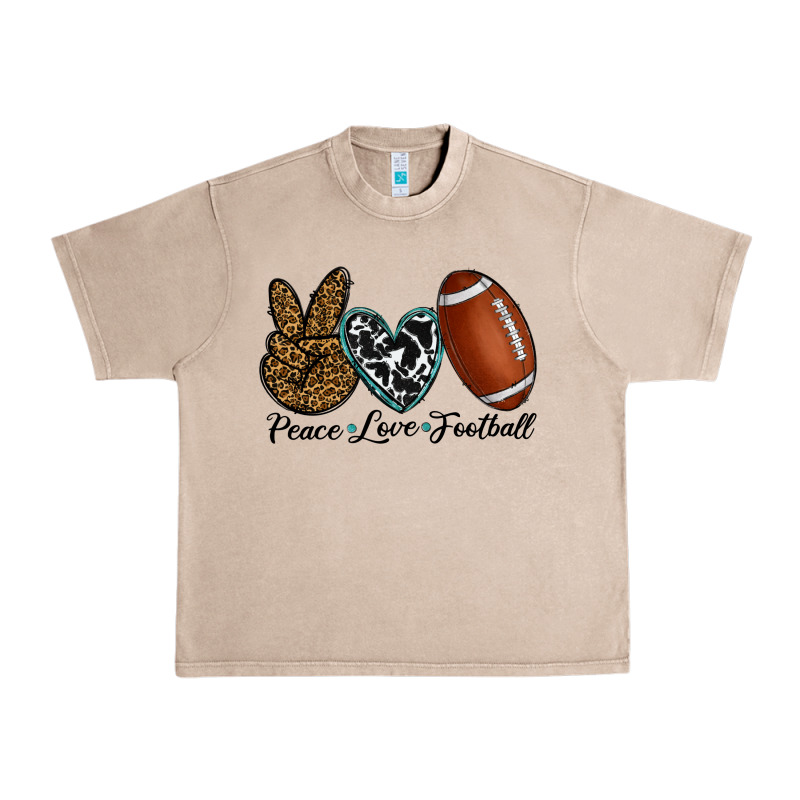 Peace Love Football Urban Heavy Tee by RanaPortraitStore | Teevron