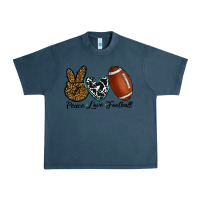 Midnight Navy peace love football Urban Heavy Tee - RanaPortraitStore