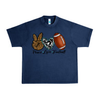 Navy peace love football Urban Heavy Tee - RanaPortraitStore
