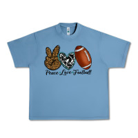 Pebble Blue peace love football Urban Heavy Tee - RanaPortraitStore