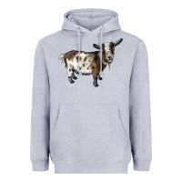Heather Grey Nigerian Dwarf Goat Heavyweight Hoodie - LillyAllenDesigns