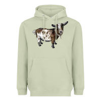 Matcha Nigerian Dwarf Goat Heavyweight Hoodie - LillyAllenDesigns