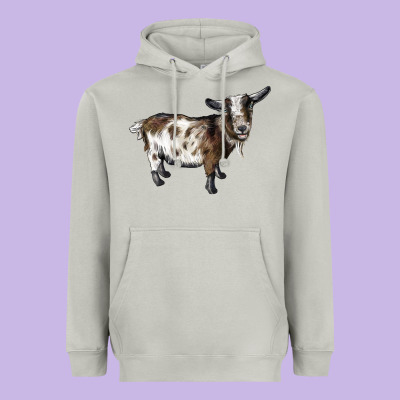 Nigerian Dwarf Goat Heavyweight Hoodie Designed By Lillyallendesigns