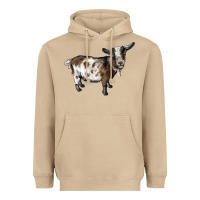 Mushroom Nigerian Dwarf Goat Heavyweight Hoodie - LillyAllenDesigns