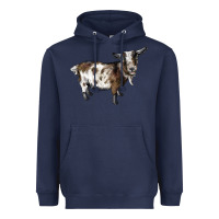 Navy Nigerian Dwarf Goat Heavyweight Hoodie - LillyAllenDesigns