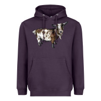 Plum Nigerian Dwarf Goat Heavyweight Hoodie - LillyAllenDesigns