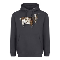 Smoke Nigerian Dwarf Goat Heavyweight Hoodie - LillyAllenDesigns