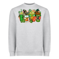 Heather Grey t rex coffee cups Heavyweight Sweatshirt - Zillion Design Studio