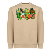 Mushroom t rex coffee cups Heavyweight Sweatshirt - Zillion Design Studio