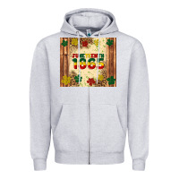 Heather Grey juneteenth 1865 Zipper Hoodie - Artiststas
