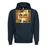 Navy juneteenth 1865 Zipper Hoodie - Artiststas