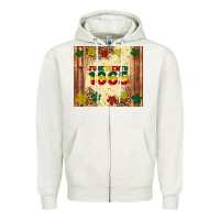 Oatmeal Heather juneteenth 1865 Zipper Hoodie - Artiststas