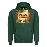 Sports Green juneteenth 1865 Zipper Hoodie - Artiststas