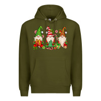 Army Green christmas gnomes Premium Hoodie - MaliasSmallBusiness