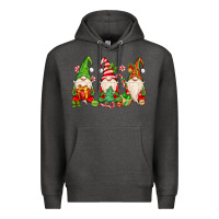 Charcoal Heather christmas gnomes Premium Hoodie - MaliasSmallBusiness