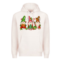 Pale Pink christmas gnomes Premium Hoodie - MaliasSmallBusiness