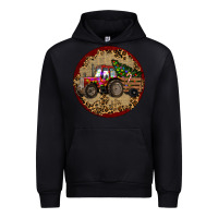 Black Christmas Tractor Urban Hoodie - RanaPortraitStore
