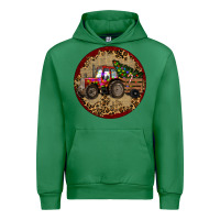 Emerald Christmas Tractor Urban Hoodie - RanaPortraitStore