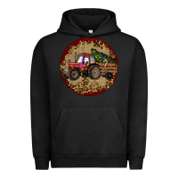 Pigment Black Christmas Tractor Urban Hoodie - RanaPortraitStore