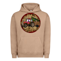 Pigment Burro Christmas Tractor Urban Hoodie - RanaPortraitStore