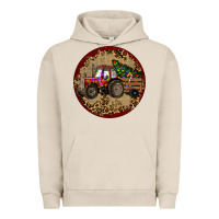 Pigment French Oak Christmas Tractor Urban Hoodie - RanaPortraitStore