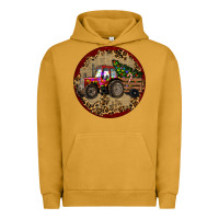Pigment Peanut Butter Christmas Tractor Urban Hoodie - RanaPortraitStore