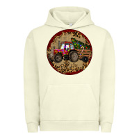 Pigment Pistachio Christmas Tractor Urban Hoodie - RanaPortraitStore