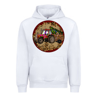 White Christmas Tractor Urban Hoodie - RanaPortraitStore