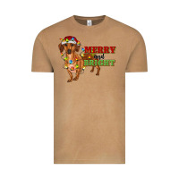 Vintage Camel merry and bright dachshund Vintage Tee - RanaPortraitStore
