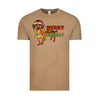 Vintage Coffee merry and bright dachshund Vintage Tee - RanaPortraitStore